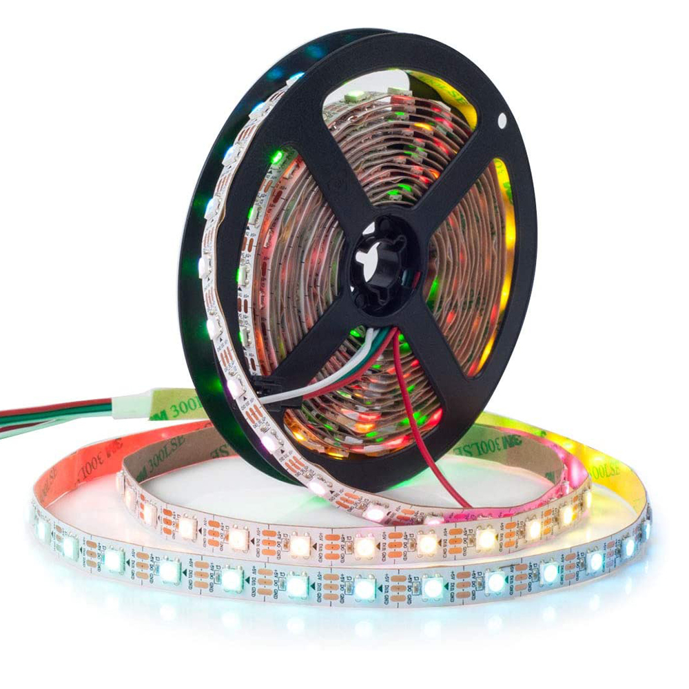 SK6812 (WS2812B ECO) DC5V 300LEDs 16.4Ft Arduino Uno Individually Addressable RGB LED Light Strips